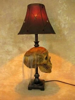 "Desk Lamp With Life-size Corpse Head And Antique Shade" Haunted House Lighting 10 "Desk Lamp With Life-size Corpse Head And Antique Shade" Haunted House Lighting -Holiday Discount Store desk lamp with life size corpse head and antique shade haunted house lighting 23613426881