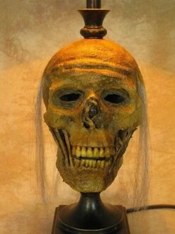 "Desk Lamp With Life-size Corpse Head And Antique Shade" Haunted House Lighting 11 "Desk Lamp With Life-size Corpse Head And Antique Shade" Haunted House Lighting -Holiday Discount Store desk lamp with life size corpse head and antique shade haunted house lighting 23613428481