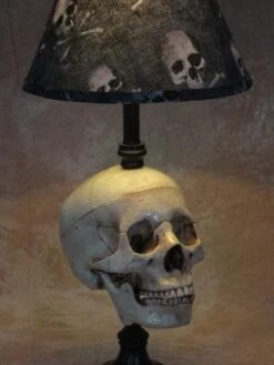 "Desk Lamp With Life-size Skull And Bone Shade" Haunted House Lighting 7 "Desk Lamp With Life-size Skull And Bone Shade" Haunted House Lighting -Holiday Discount Store desk lamp with life size skull and bone shade haunted house lighting 23613599041