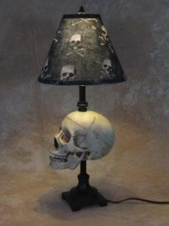 "Desk Lamp With Life-size Skull And Bone Shade" Haunted House Lighting 8 "Desk Lamp With Life-size Skull And Bone Shade" Haunted House Lighting -Holiday Discount Store desk lamp with life size skull and bone shade haunted house lighting 23613604417