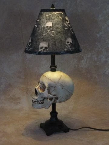 "Desk Lamp With Life-size Skull And Bone Shade" Haunted House Lighting 4 "Desk Lamp With Life-size Skull And Bone Shade" Haunted House Lighting - Image 4