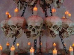 "Five-Tiered Life-Size Skull Chandelier With 60 Skulls" Haunted House Lighting 7 "Five-Tiered Life-Size Skull Chandelier With 60 Skulls" Haunted House Lighting -Holiday Discount Store five tiered life size skull chandelier with 60 skulls haunted house lighting 23696488001