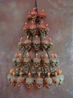 "Five-Tiered Life-Size Skull Chandelier With 60 Skulls" Haunted House Lighting 6 "Five-Tiered Life-Size Skull Chandelier With 60 Skulls" Haunted House Lighting -Holiday Discount Store five tiered life size skull chandelier with 60 skulls haunted house lighting 23696488385