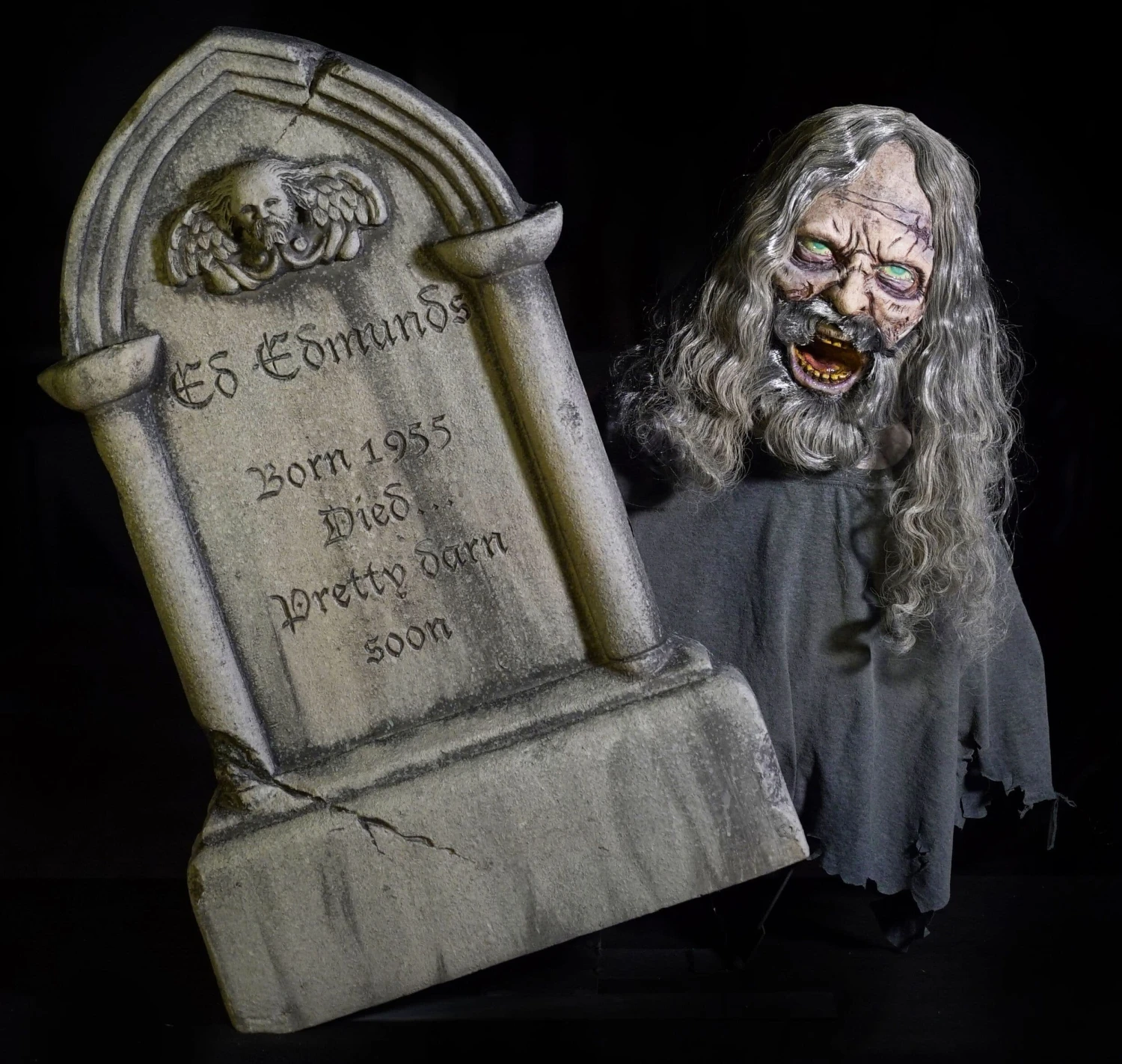 "Gravestone Geezer" Static Halloween Prop 1 "Gravestone Geezer" Static Halloween Prop