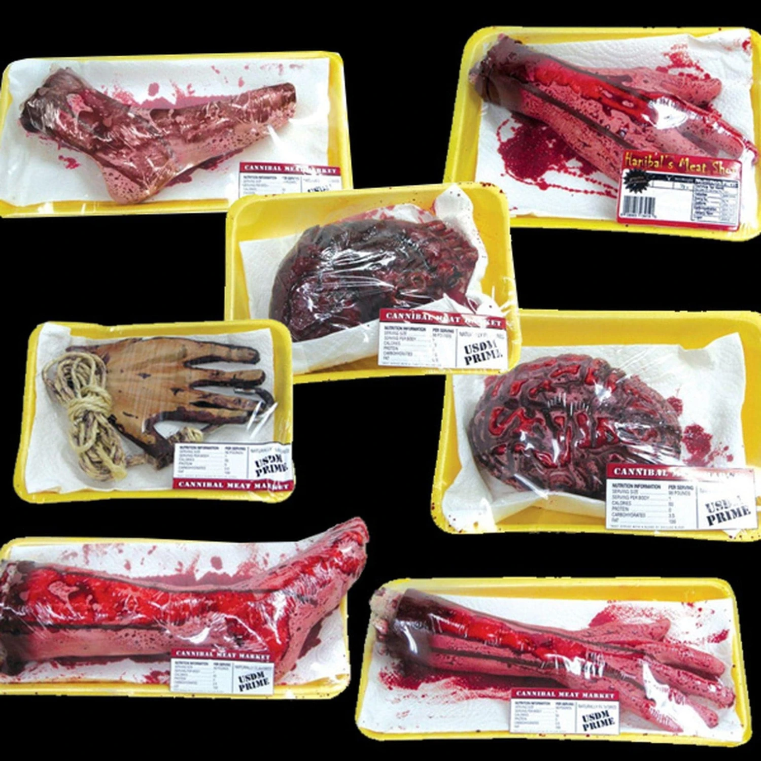 "Meat Market Body Parts" Gory Halloween Props - Package Deal 1 "Meat Market Body Parts" Gory Halloween Props - Package Deal