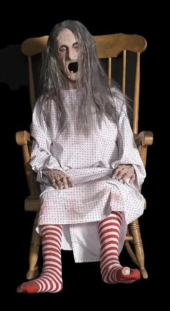 "Rocking Grandma" Electric Animated Halloween Prop 1 "Rocking Grandma" Electric Animated Halloween Prop