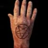 "Severed Male Hand With Pentagram - Silicone" Human Body Part Halloween Prop