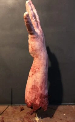 "Shark Bite Silicone Arm" Bloody Body Part Prop -Holiday Discount Store shark bite silicone arm bloody body part prop 11943703412784